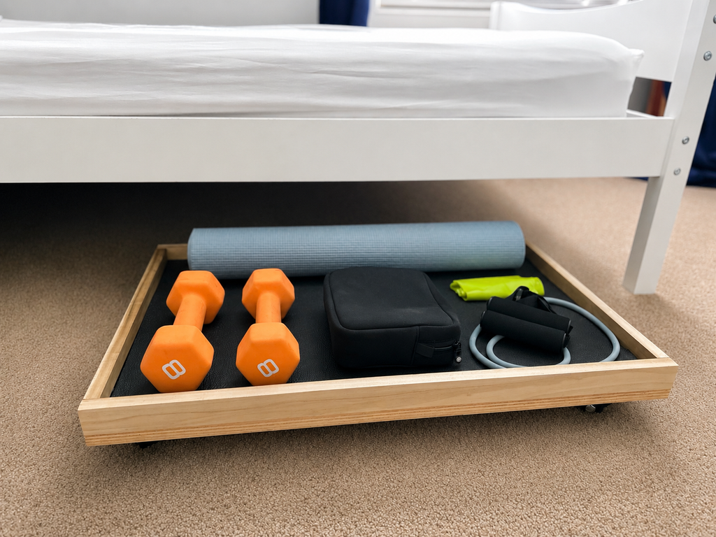 Sweat & Stow - Rolling Gym Storage Cart